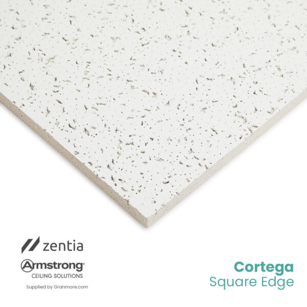 Armstrong-Zentia Cortega Ceiling Tiles 600mm x 600mm  | Square Edge | BP9102M | 16 Tiles per Box