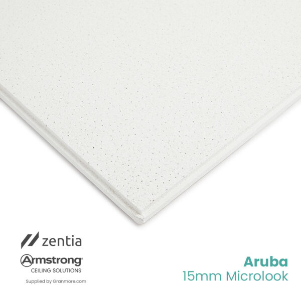 Armstrong-Zentia Dune MicroLook Ceiling Tile 600mm x 600mm | Fits 15mm Grid | BP5464M | 16 Tiles per Box