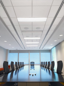 suspended ceiling in a boardroom