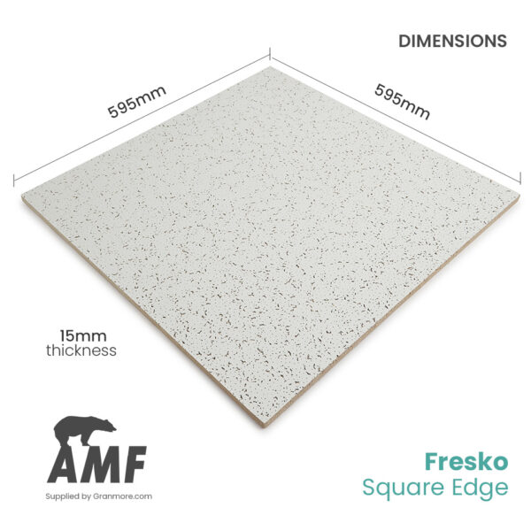 FEINFRESKO 600mm x 600mm Ceiling Tile | Square Edge | 16 Tiles per Box - Image 2