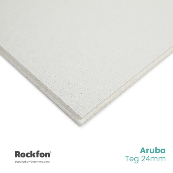 Rockfon Artic Tegular Acoustic Ceiling Tile 600mm x 600mm | Fits 24mm Grid | 16 Tiles per Box