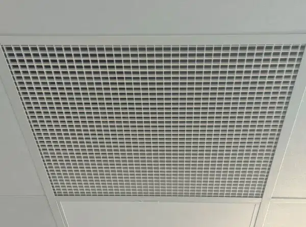 Eggcrate ceiling tile Louvre White 600mm X 600mm - Image 2