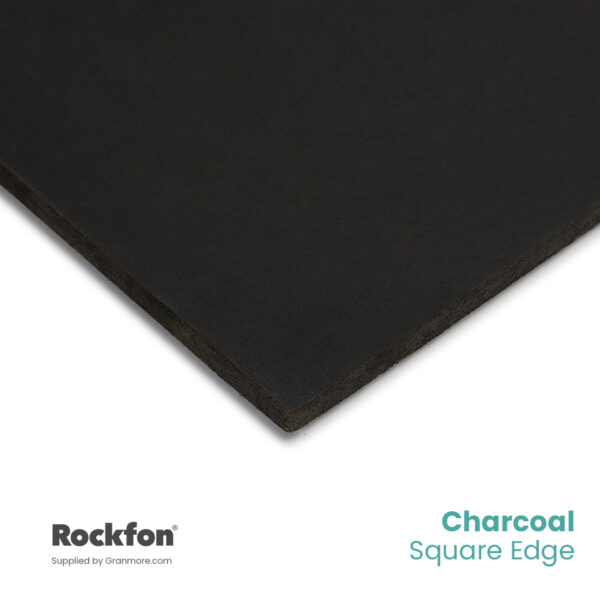 Rockfon Charcoal Ceiling Tiles 600mm x 600mm | Square Edge Acoustic Tile | 32 Tiles per Box