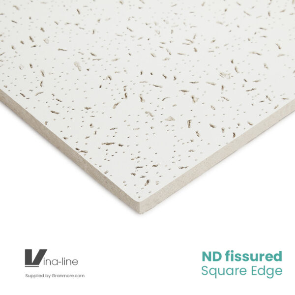 ND Fissured Ceiling Tile 600mm x 600mm | Square Edge | 10 Tiles Per Box | Vina-line